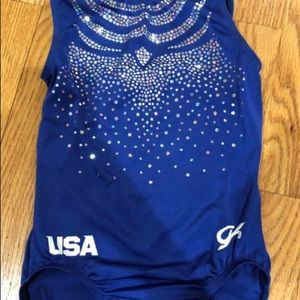 GK blue USA gymnastics Leotard